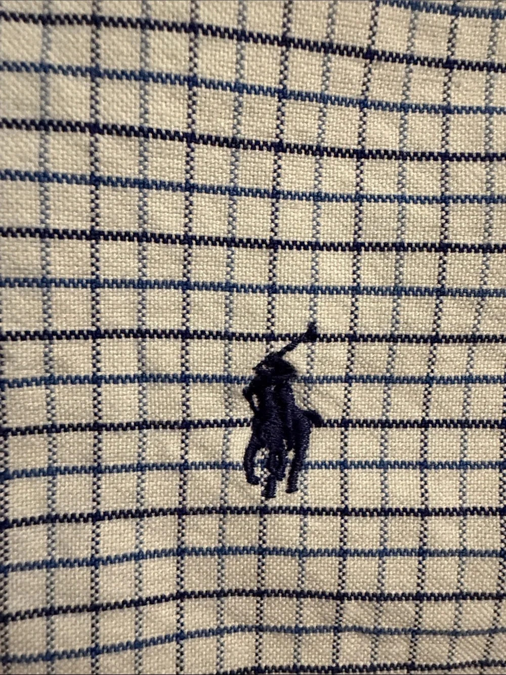 Polo by Ralph Lauren White Shirt with Navy Grid